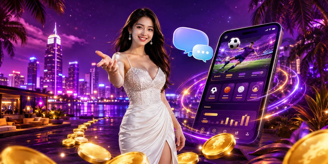 Phố đêm Hồ Chí Minh với ánh đèn neon rực rỡ, không khí cá cược thể thao sôi động trực tuyến