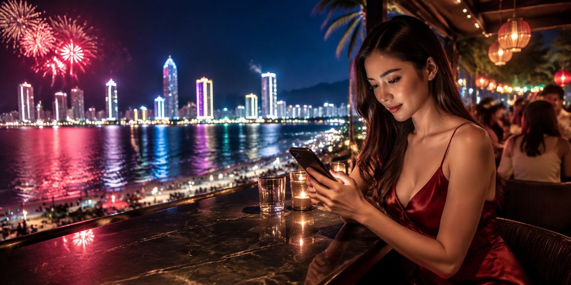Người dùng Vũng Tàu đặt cược thể thao trên điện thoại trong quán cà phê